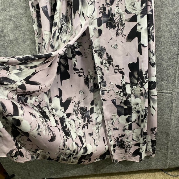 Parker Maxi Dress Small Lilac Purple Floral Print Off The Shoulder Short Sleeve - Picture 4 of 9